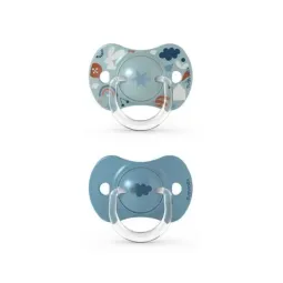 Suavinex 2 Sucettes Symétriques Silicone 0-6 mois -Forest Bleu