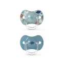 Suavinex 2 Sucettes Symétriques Silicone 0-6 mois -Forest Bleu
