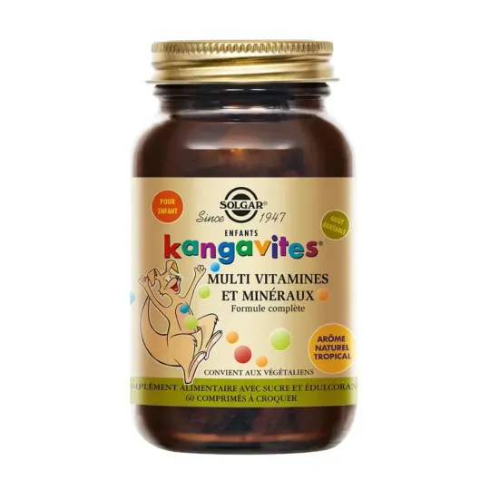 Solgar Kangavites Enfants Arôme Tropical 60 comprimés Solgar Kangavites Enfants Arôme Tropical 60 comprimés