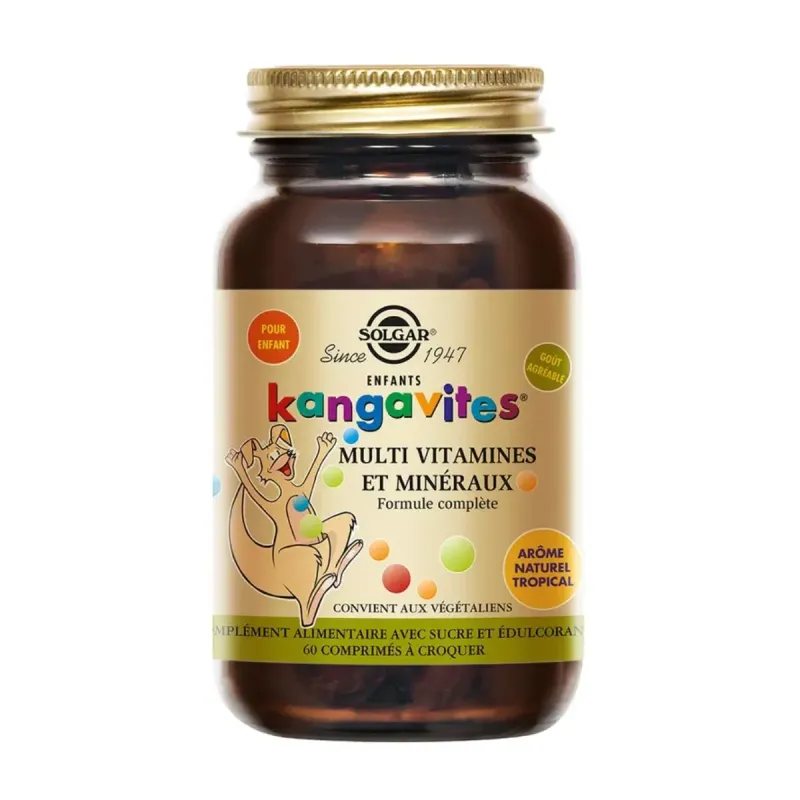 Solgar Kangavites Enfants Arôme Tropical 60 comprimés Solgar Kangavites Enfants Arôme Tropical 60 comprimés