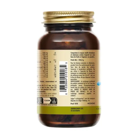 Solgar Kangavites Enfants Arôme Tropical 60 comprimés Solgar Kangavites Enfants Arôme Tropical 60 comprimés