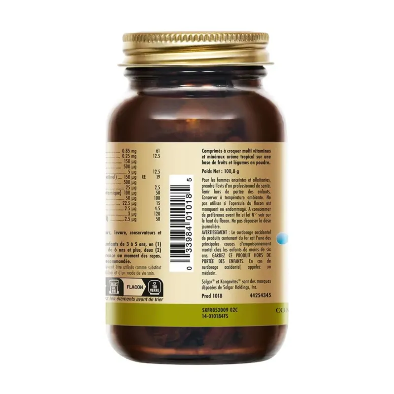 Solgar Kangavites Enfants Arôme Tropical 60 comprimés Solgar Kangavites Enfants Arôme Tropical 60 comprimés