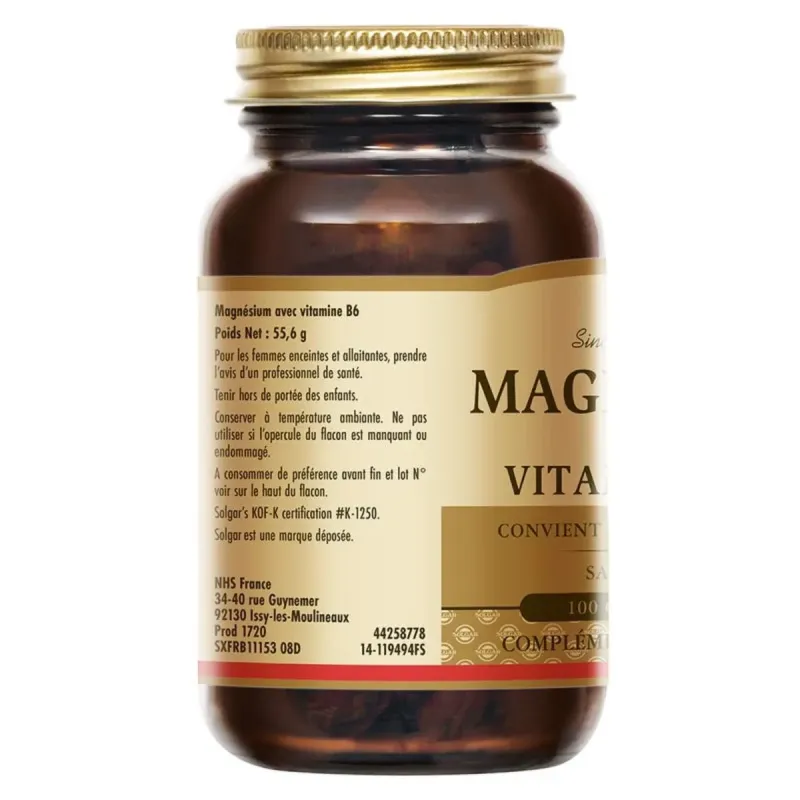 Solgar Magnésium et Vitamine B6 100 Comprimés