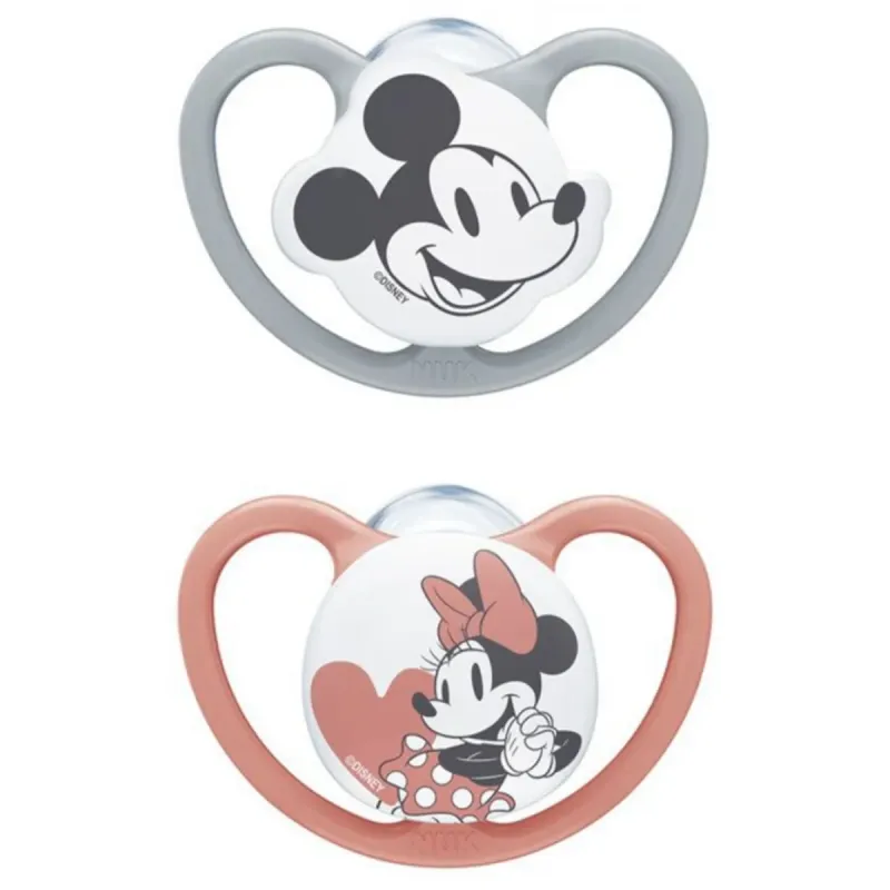 Nuk Space 2 Sucettes Minnie Mickey 18-36 mois Nuk Space 2 Sucettes Minnie Mickey 18-36 mois