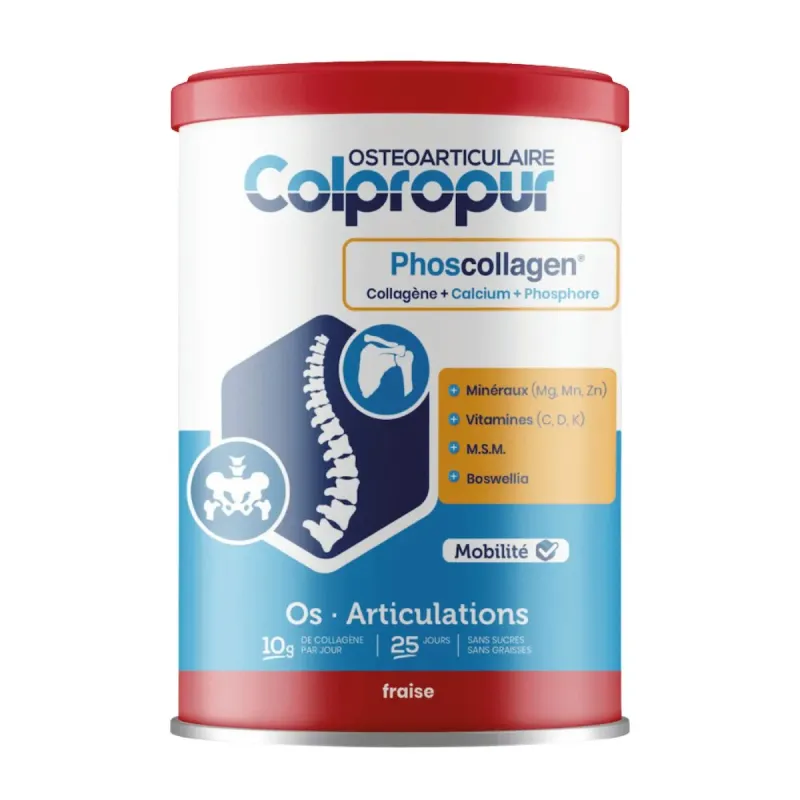 Colpropur Osteoarticulaire Os et Articulations Saveur Fraise 340g