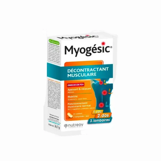 Nutreov Myogesic Décontractant Musculaire 30 comprimés Nutreov Myogesic Décontractant Musculaire 30 comprimés