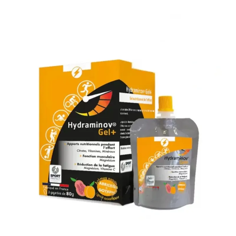 Effinov Sport Hydraminov Gel+ 3 Gourdes de 80g Effinov Sport Hydraminov Gel+ 3 Gourdes de 80g