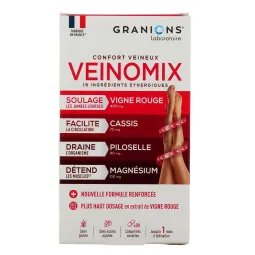Granions Veinomix Confort Veineux 30 comprimés sécables.