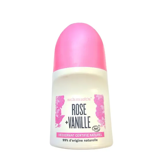 Schmidt's Déodorant Roll-on Naturel Rose+Vanille 50ml Schmidt's Déodorant Roll-on Naturel Rose+Vanille 50ml