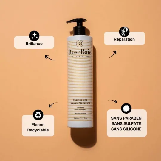 RoseBaie Monoï Collagène Shampooing 500ml