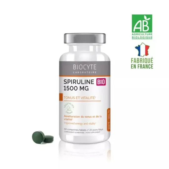 Biocyte Spiruline Bio 1500mg 60 comprimés Biocyte Spiruline Bio 1500mg 60 comprimés