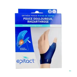 Epitact Orthèse Rigide de Repos Pouce Taille L Main Droite