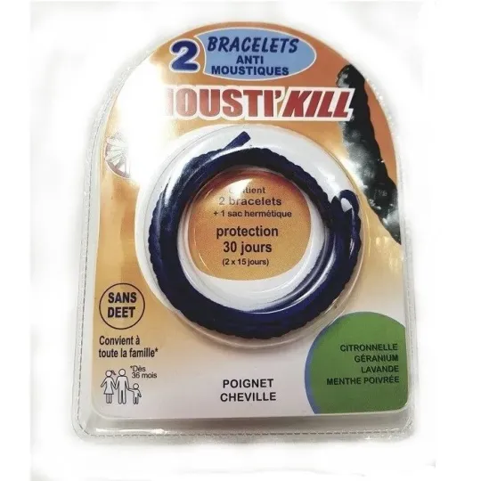 Mousti'Kill 2 Bracelets Anti-moustiques Mousti'Kill 2 Bracelets Anti-moustiques