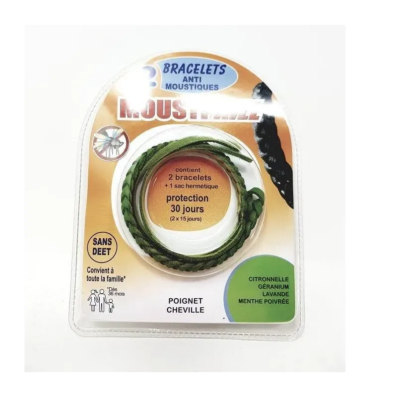 Mousti'Kill 2 Bracelets Anti-moustiques Mousti'Kill 2 Bracelets Anti-moustiques