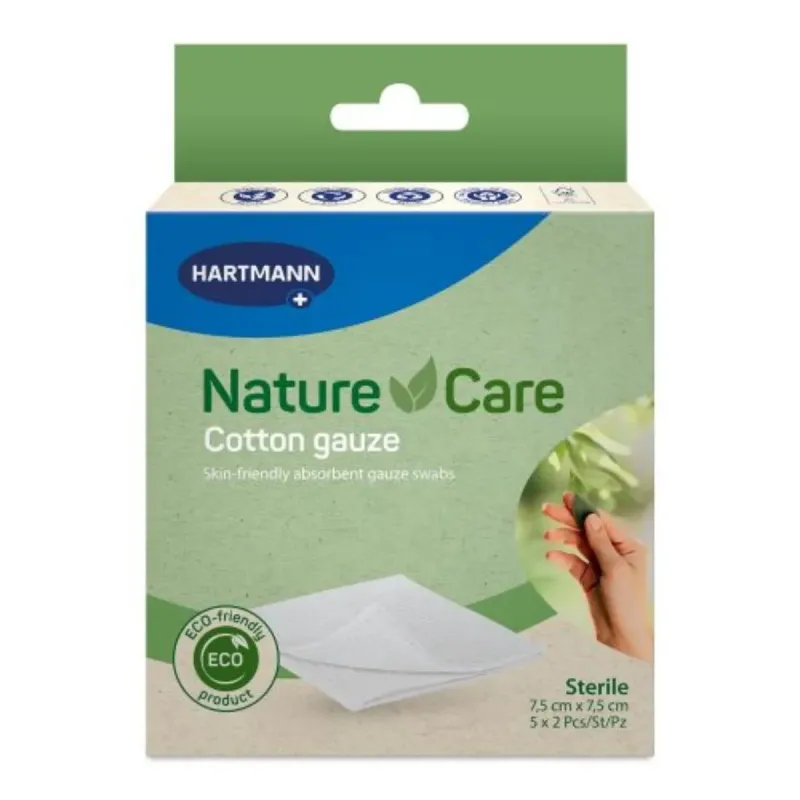 Hartmann Nature Care 10 Compresses 7.5cm X 7.5cm Hartmann Nature Care 10 Compresses 7.5cm X 7.5cm
