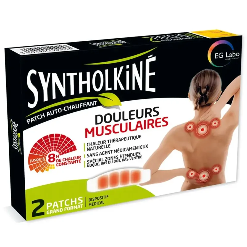 Syntholkiné 2 Patchs Chauffant Grand Format
