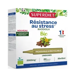 SuperDiet Résistance au Stress Bio Vegan 20 Unidoses de 15ml