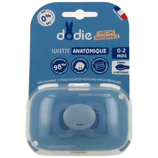 Dodie Sucette Anatomique Naissance Bleu