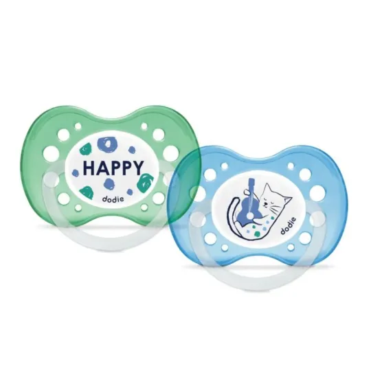 Dodie 2 Sucettes Anatomiques +18mois Bleu Dodie 2 Sucettes Anatomiques +18mois Bleu