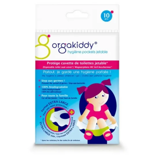 Orgakiddy 10 Protège Cuvette de Toilette Jetable Extra Large Orgakiddy 10 Protège Cuvette de Toilette Jetable Extra Large