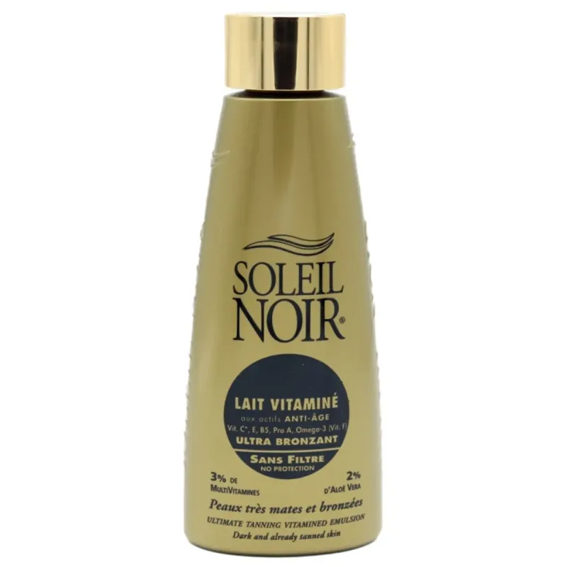 Soleil Noir Lait Vitaminé Sans Filtre Ultra Bronzant 150ml