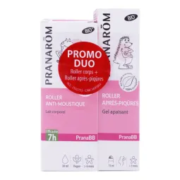 Pranarôm PranaBB Roller Bio Anti-Moustiques 30ml+Roller après piqûres 15ml