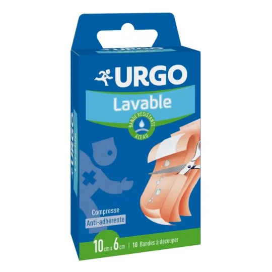 Urgo Lavable Bande Résistante à l'Eau 10cmX6 cm Urgo Lavable Bande Résistante à l'Eau 10cmX6 cm