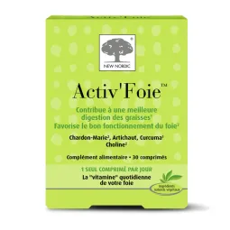 New Nordic Activ Foie 30 Comprimés