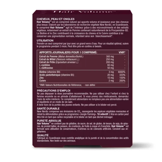 New Nordic Hair Volume 90 comprimés + 15 comprimés Offerts New Nordic Hair Volume 90 comprimés + 15 comprimés Offerts