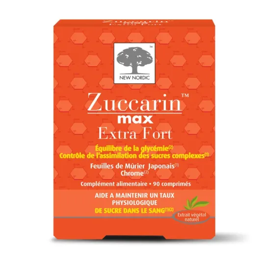 New Nordic Zuccarin Max Extra Fort 90 comprimés New Nordic Zuccarin Max Extra Fort 90 comprimés
