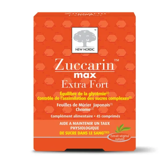 New Nordic Zuccarin Extra Fort 45 comprimés