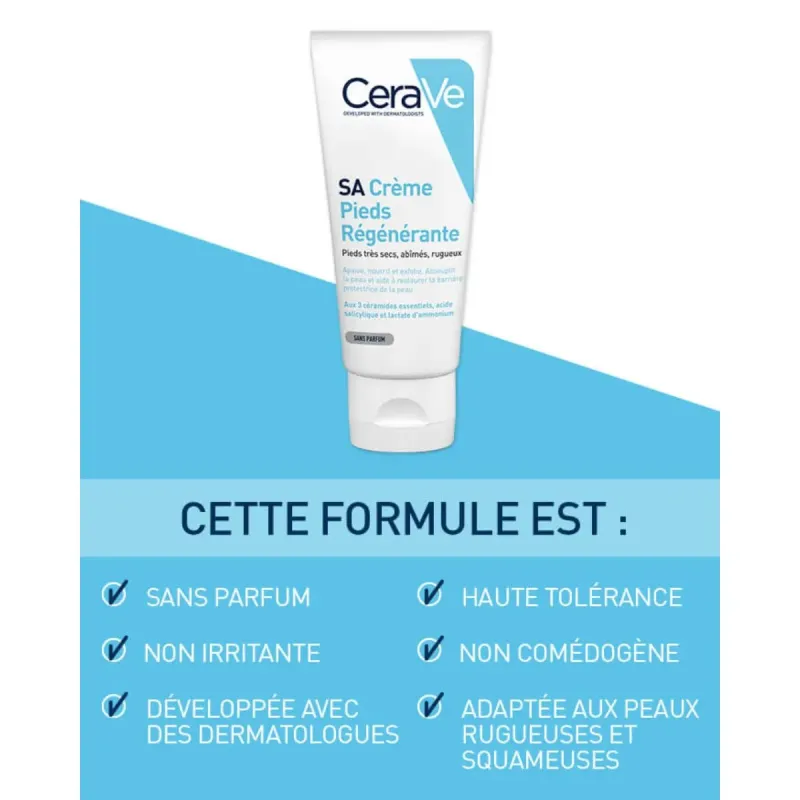 Cerave SA Crème Pieds Régénérante88ml
