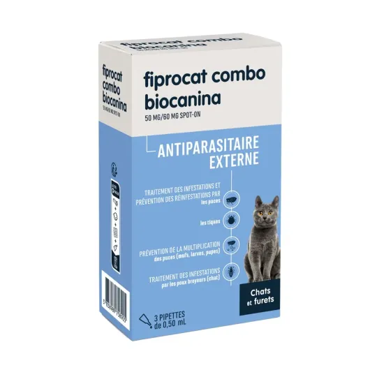 Biocanina Fiprocat Combo Chat 3 Pipettes Biocanina Fiprocat Combo Chat 3 Pipettes