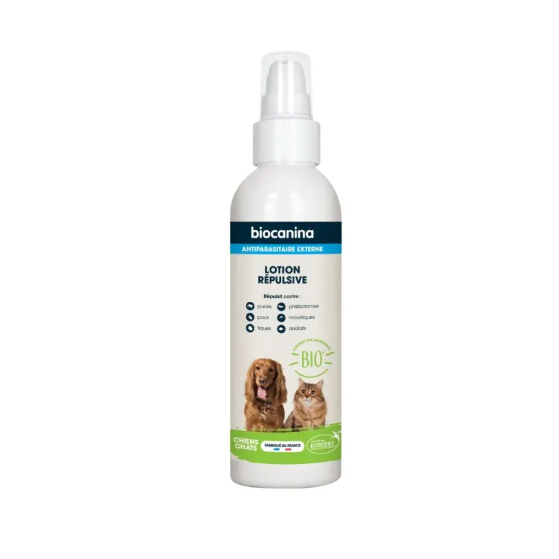Biocanina Lotion Répulsive Antiparasitaire Chiens Chats Bio 240ml Biocanina Lotion Répulsive Antiparasitaire Chiens Chats Bio 240ml