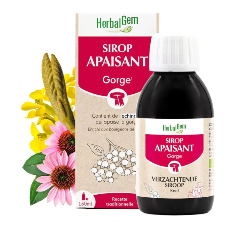 Herbalgem Sirop Apaisant Gorge Bio 150ml