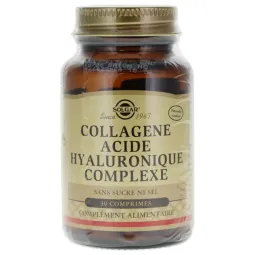 Solgar Collagène Acide Hyaluronique Complexe 30 comprimés