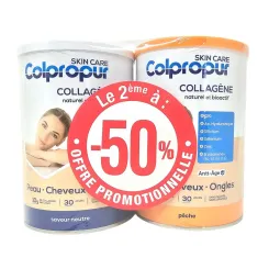 Colpropur Skin Care Collagène Peau-Ongles-Cheveux Neutre 306g+Pêche 306g à-50%