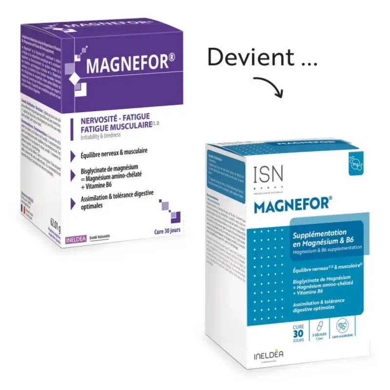 ISN Magnefor Magnésium & Vitamines B6 90 gélules