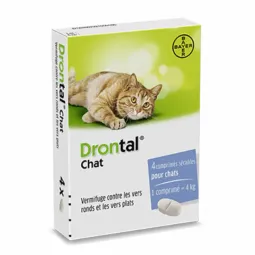 Drontal chat vermifuge 4 comprimés