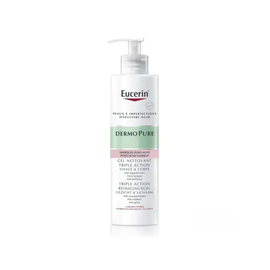 Eucerin Dermopure Gel Nettoyant Visage Corps Peau à Imperfections 400ml Eucerin Dermopure Gel Nettoyant Visage Corps Peau à Imperfections 400ml