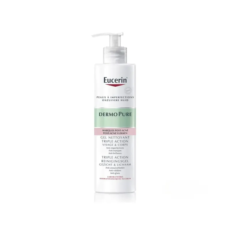 Eucerin Dermopure Gel Nettoyant Visage Corps Peau à Imperfections 400ml Eucerin Dermopure Gel Nettoyant Visage Corps Peau à Imperfections 400ml