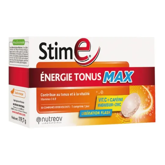 Nutreov StimE Energy Tonus Max 30 comprimés effervescents