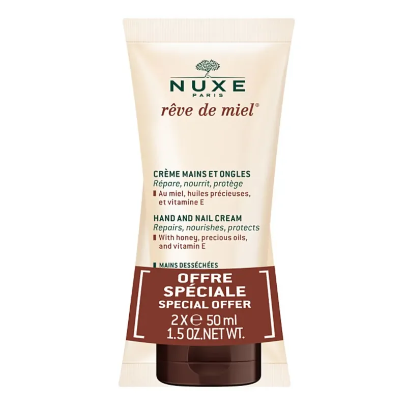 Nuxe Rêve de Miel Crème Mains et Ongles 50 ml x2