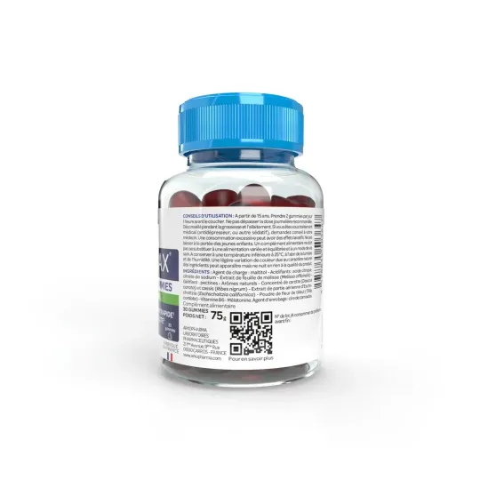 Arkopharma Arkorelax Sommeil Gummies packaging arrière Arkopharma Arkorelax Sommeil Gummies packaging arrière