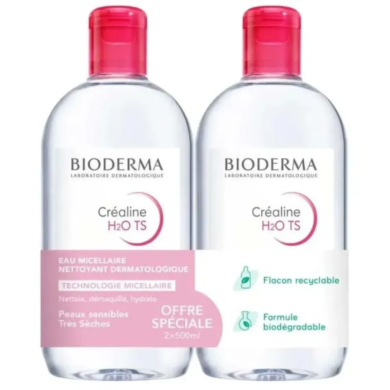 Bioderma Créaline TS H2O Solution Micellaire 500ml X2 Bioderma Créaline TS H2O Solution Micellaire 500ml X2