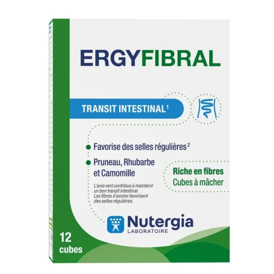 Nutergia ErgyFibral Paresse Intestinale Cubes à Mâcher
