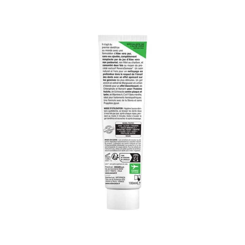Zuccari AloeVera Bucco-aloe Dentifrice 100ml