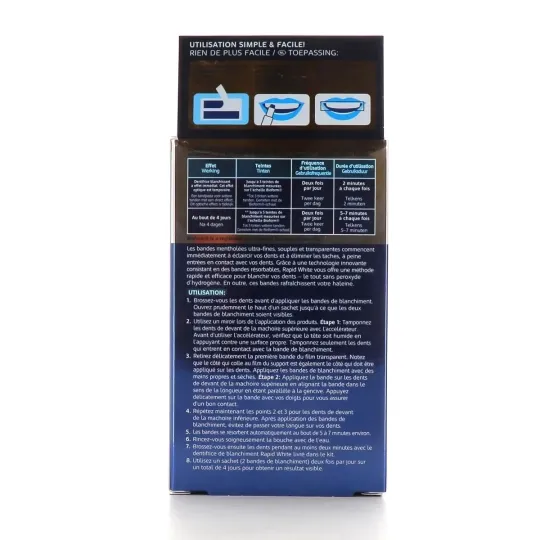Rapid White Bandes de Blanchiment Résorbables Rapid White Bandes de Blanchiment Résorbables