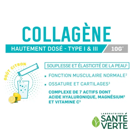 Santé Verte Collagène Sticks Citron
