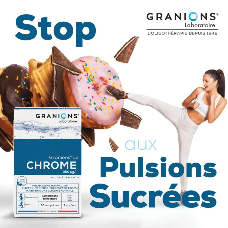 Granions Granions de Chrome Sucres et Graisses Comprimés